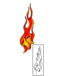 Fire – Flames Tattoo Astronomy tattoo | AAF-11033