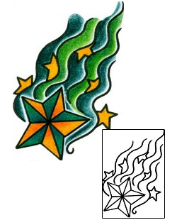 Shooting Star Tattoo Astronomy tattoo | AAF-11053