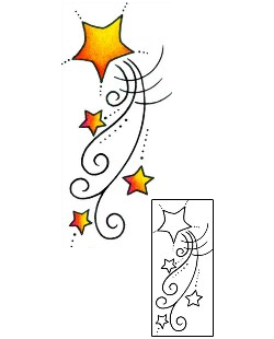 Shooting Star Tattoo Astronomy tattoo | AAF-11054
