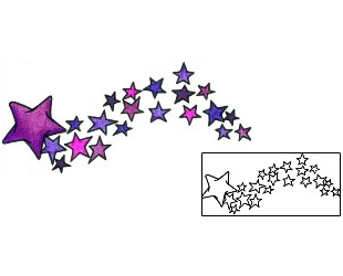 Shooting Star Tattoo Astronomy tattoo | AAF-11088