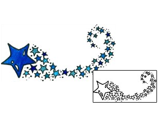 Shooting Star Tattoo Astronomy tattoo | AAF-11100