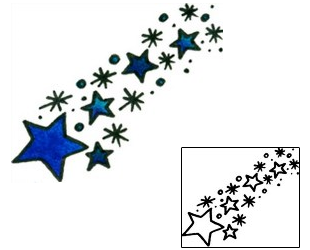 Shooting Star Tattoo Astronomy tattoo | AAF-11110