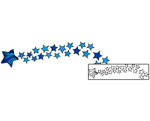 Shooting Star Tattoo Astronomy tattoo | AAF-11112