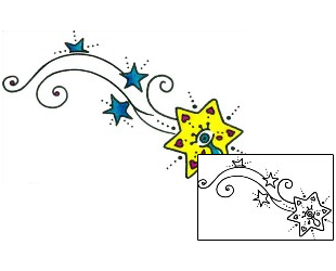 Shooting Star Tattoo Astronomy tattoo | AAF-11131