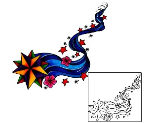 Shooting Star Tattoo Astronomy tattoo | AAF-11137