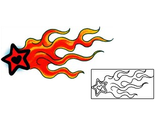 Fire – Flames Tattoo Astronomy tattoo | AAF-11149