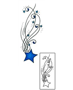 Shooting Star Tattoo Astronomy tattoo | AAF-11154