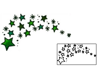 Shooting Star Tattoo Astronomy tattoo | AAF-11156