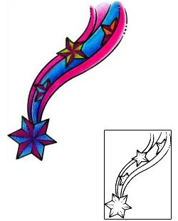 Shooting Star Tattoo Astronomy tattoo | AAF-11179