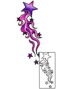 Shooting Star Tattoo Astronomy tattoo | AAF-11183