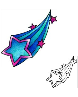 Shooting Star Tattoo Astronomy tattoo | AAF-11184