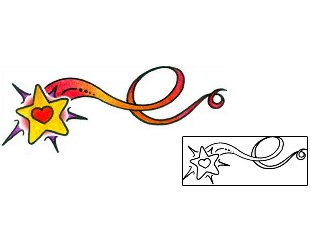 Shooting Star Tattoo Astronomy tattoo | AAF-11187