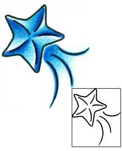 Shooting Star Tattoo Astronomy tattoo | AAF-11216