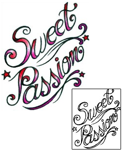 Picture of Sweet Passion Lettering Tattoo