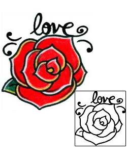 Picture of Single Rose Love Tattoo