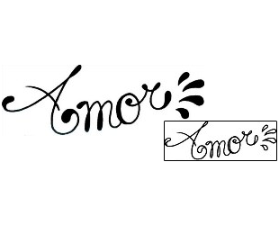 Lettering Tattoo Amor Black Ink Lettering Tattoo