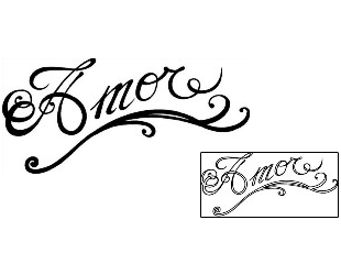 Lettering Tattoo Amor Script Lettering Tattoo