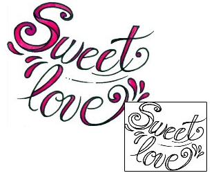 Picture of Sweet Love Lettering Tattoo