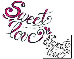 Lettering Tattoo Sweet Love Lettering Tattoo