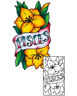 Pisces Tattoo Zodiac tattoo | AAF-11561