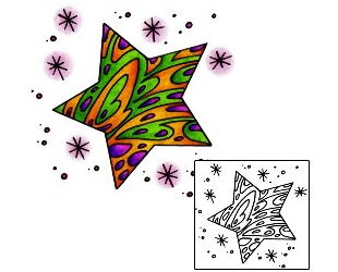 Star Tattoo Astronomy tattoo | AAF-11934