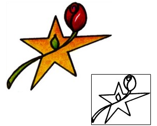 Star Tattoo Plant Life tattoo | AAF-11959