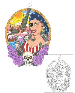 Pirate Tattoo Miscellaneous tattoo | ABF-00056