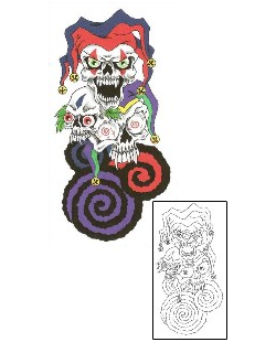 Joker - Jester Tattoo Horror tattoo | ABF-00062
