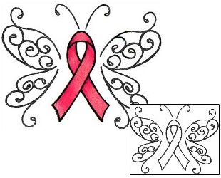 Breast Cancer Tattoo Insects tattoo | ABF-00115
