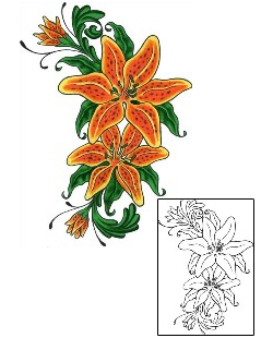Lily Tattoo Plant Life tattoo | ABF-00120