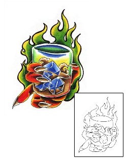 Fire – Flames Tattoo Specific Body Parts tattoo | ACF-00034