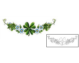 Clover Tattoo Specific Body Parts tattoo | ACF-00073