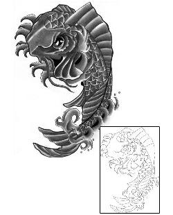Fish Tattoo Marine Life tattoo | ACF-00085