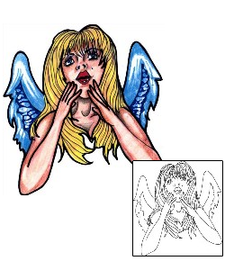 Angel Tattoo Religious & Spiritual tattoo | ACF-00095