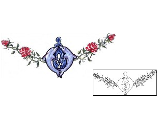 Rose Tattoo Specific Body Parts tattoo | ACF-00326