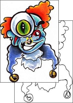 Clown Tattoo clown-tattoos-angel-collins-acf-00393
