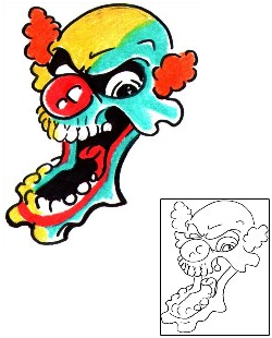 Evil Tattoo Snarky Clown Tattoo