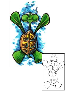 Turtle Tattoo Reptiles & Amphibians tattoo | ACF-00416