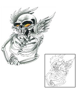 Skeleton Tattoo Horror tattoo | ACF-00467