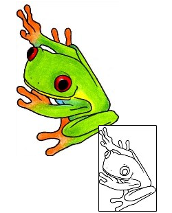 Frog Tattoo Reptiles & Amphibians tattoo | ADF-00192