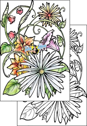 Flower Tattoo plant-life-flowers-tattoos-adam-sargent-adf-00355
