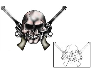 Gun Tattoo Horror tattoo | ADF-00369