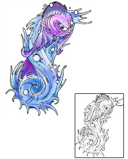 Asian Tattoo Marine Life tattoo | ADF-00382