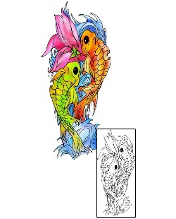 Koi Tattoo Marine Life tattoo | ADF-00385
