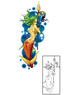 Mermaid Tattoo Mythology tattoo | AIF-00029