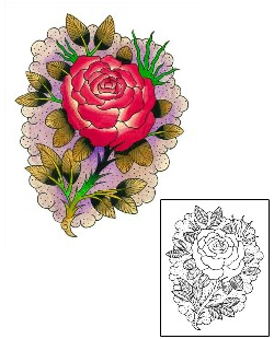 Plant Life Tattoo Traditional Rose Cloud Tattoo