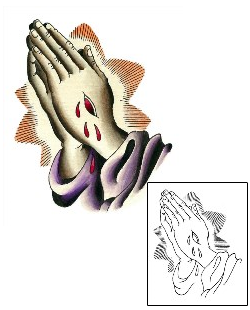 Picture of Traditional Praying Hands Tattoo
