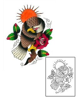 Picture of Traditional Sly Eagle Tattoo