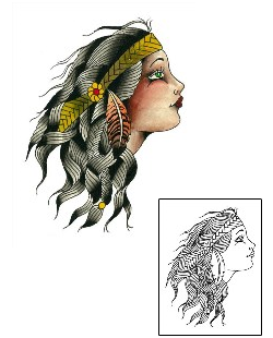 Indian Tattoo Traditional Cherokee Woman Tattoo