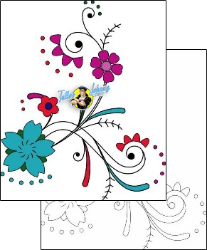 Flower Tattoo plant-life-flowers-tattoos-anthony-westoll-alf-00129